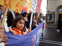 Roma - Manifestazione contro la violenza sulle donne