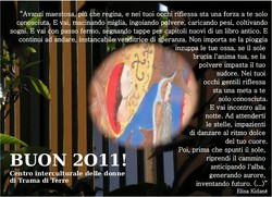 Buon 2011 da parte del centro interculturale delle donne di Trama di Terre!