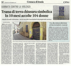 Articolo di Laura Giorgi per il Corriere di Romagna su 25 novembre Trama di Terre