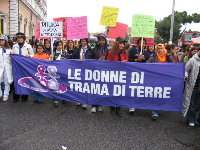 manifestazione contro la violenza sulle donne, roma 2007