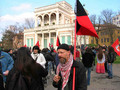 Sabato 25 marzo 2006, il corteo antifascista si conclude in Piazza Jacchia, dove è stata profanata la lapide che ricorda Mario Jacchia, partigiano ebreo torturato e ucciso dai nazifascisti nel 1944