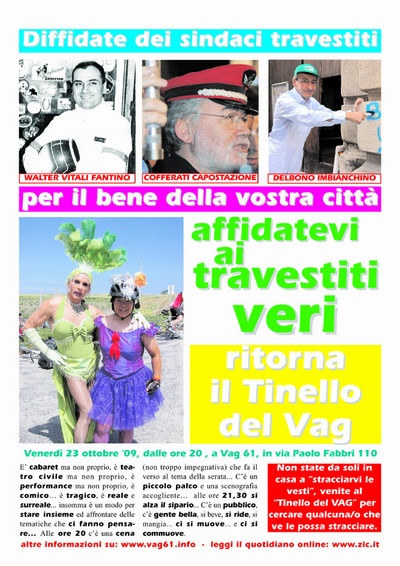 Tinello VAG: diffidate dei sindaci travestiti
